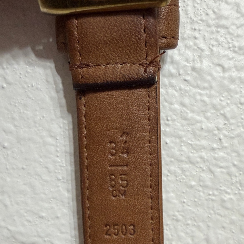 Coach Tan cowhide Leather Belt with Brass Buckle✨ - Picture 6 of 12